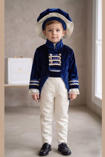 Costum Redingota (1-4 ani) - bleumarin