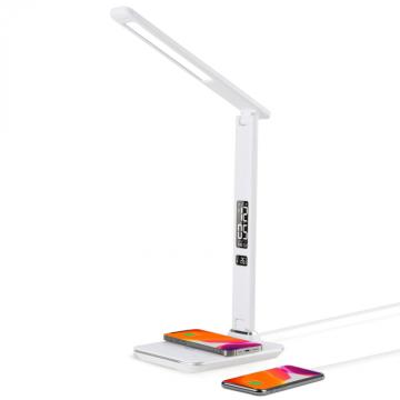 Lampa LED de birou cu afisaj ceas, termometru, calendar de la Molifag Srl