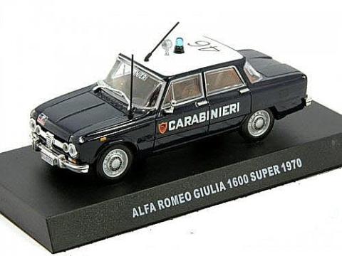 Macheta Alfa Romeo Giulia 1600 Super Carabinieri 1970, 1:43