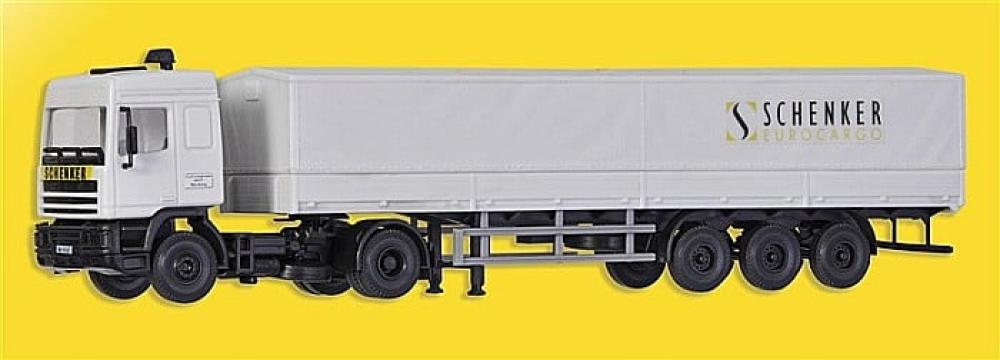 Macheta Camion DAF semiremorca cu prelata Schenker H0 Kibri de la Hobbyplanet Romania