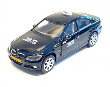 Macheta BMW 318i Taxi Stockholm Sweden 2006 Negru , Welly de la Hobbyplanet Romania