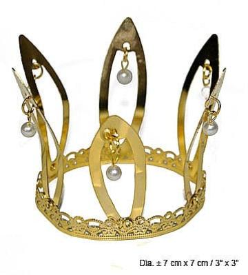 Coronita metalica de petrecere cu perlute - mini 53755 de la Hobbyplanet Romania