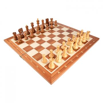 Set sah cu piese din lemn Staunton 5 Zagreb, tabla pliabila