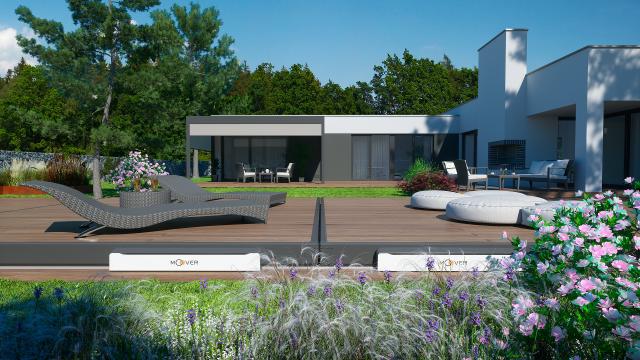 Acoperire piscina cu deck glisant de la Parami Design Srl