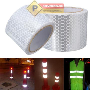 Banda reflectorizanta premium pentru drumuri, conuri