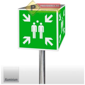 Cub personalizat din plastic cu stalp din inox