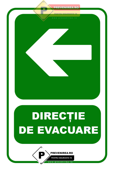 Indicator evacuare stanga - semnalizare profesionala