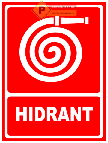 Indicator hidrant rosu - semnalizare PSI standard
