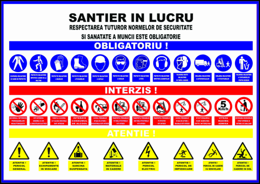 Panou santier in lucru