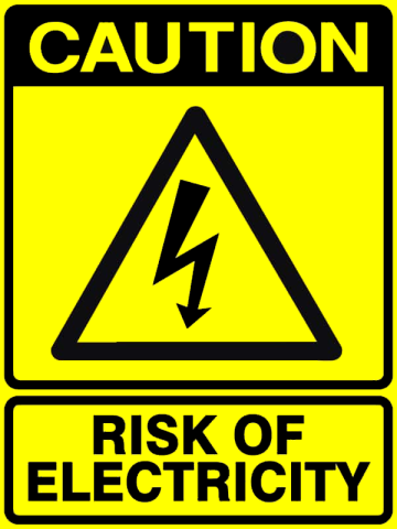 Semn de avertizare risc de electricitate de la Prevenirea Pentru Siguranta Ta G.I. Srl