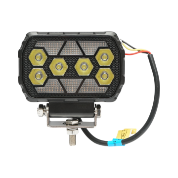 Proiector dreptunghiular LED cu DRL 9-36V, 28W alb-galben