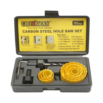 Set carote circulare otel carbon 19-64mm pentru lemn, rigips