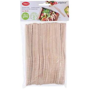 Cutit din lemn, Alpina, 16 cm, 50 buc. de la Powerink Srl