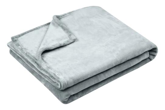 Patura Doudou 220X240 cm, culoare Gri perla, 100% poliester de la URBANIX SRL