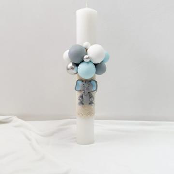 Lumanare botez Elefant personalizata