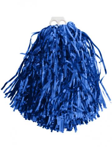 Pompon majorete albastru metalizat , 34 cm de la Hobbyplanet Romania