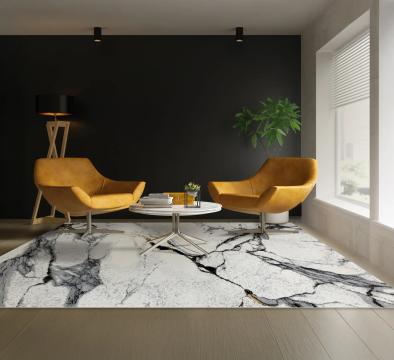 Covor Marmo 52812B Auriu / Negru Moftx de la URBANIX SRL