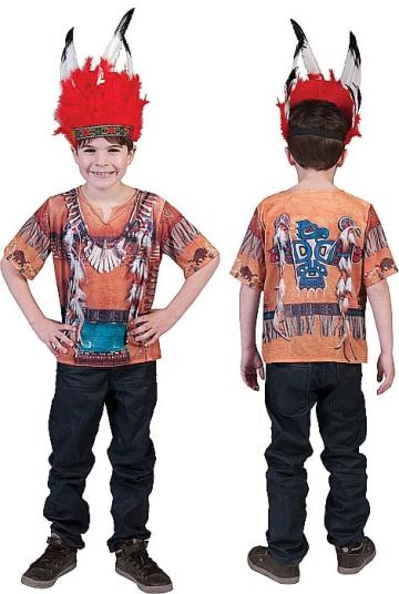 Tricou 3D imprimeu Amerindian pentru copii, multicolor