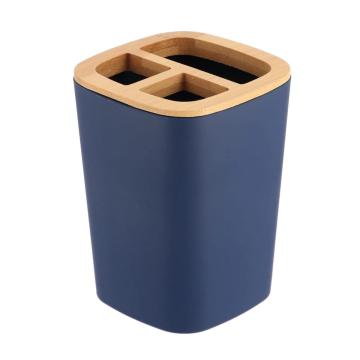 Suport periute plastic / bambus comp - albastru