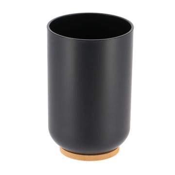 Suport periute plastic si bambus - negru / bamboo