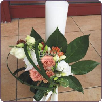 Lumanare botez scurta