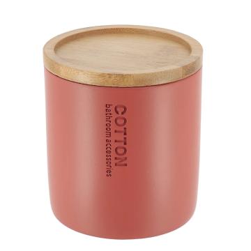 Cutiuta rotunda polirasina - caramiziu/bamboo 9.5x11 cm