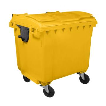 Container HDPE CLF 1100L cu capac plat