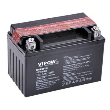 Acumulator Moto Vipow 12V, 8Ah de la IV & P Instalatii Srl