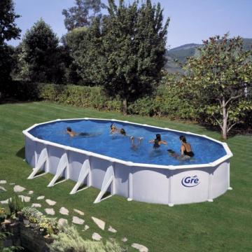 Set piscina prefabricata Atlantis ovala cu pereti metalici