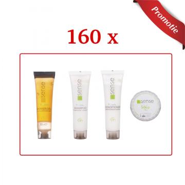 Cosmetice hoteliere: gel de dus, sampon, balsam 160 buc. de la Sanito Distribution Srl